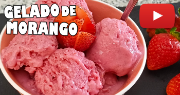 Gelado de morangos